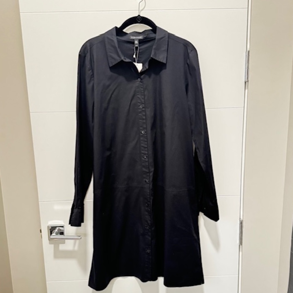 Eileen Fisher Cotton Button Up Dress M